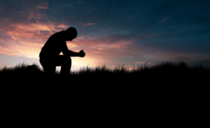 man praying