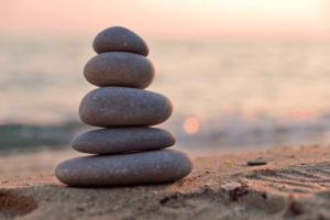 stacked rocks for mindfulness 